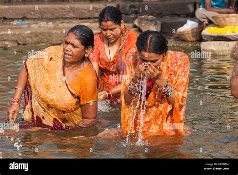 indian aunty bath|Desi Indian Holy open bath ganga snan